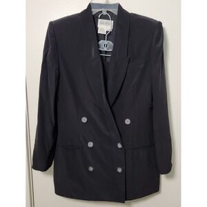 Hugo Buscati Milano 100%‎ Silk Blazer & Skirt Set Double Breasted Lined 8P Vtg